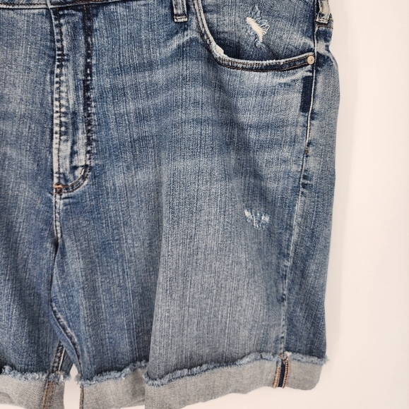 Silver NWT Sure Thing Long Short High Rise Denim Women's Plus Size 24 - Picture 2 of 11